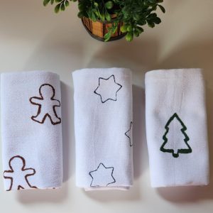 Kit 3 Peças Pano de Prato Natalino