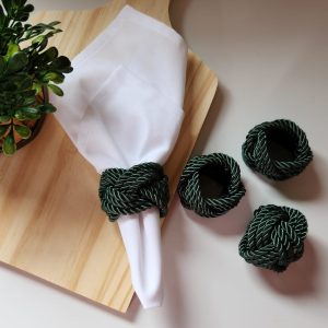 Porta Guardanapo 6 peças Cordão Verde Bandeira